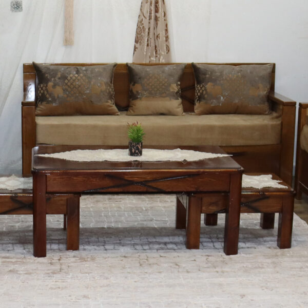 طاولة قهوة حطب - Image 3