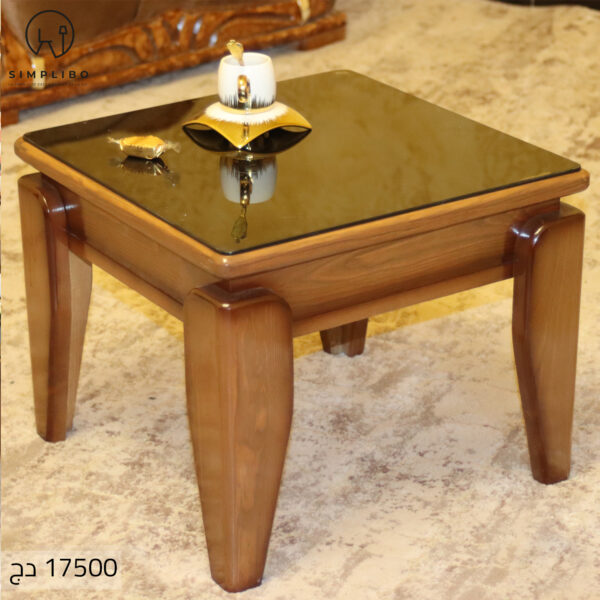 طاولة قهوة بزجاجة